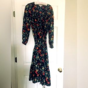 Womens Dark Green, Long Sleeve Dress